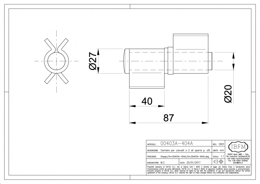 Ibfm Art A Hinge For Gate Open Wings Technogate Automation